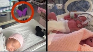Urodziła bliźniaczki, ale to nie z tego powodu na łóżeczku pojawił się fioletowy
