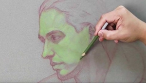Zobaczcie jak ten artysta rysuje portret - jego metoda jest... niecodzienna!
