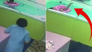 Rodzice na chwilę zostawili dziecko w baseniku - wtedy kamera uchwyciła coś prze