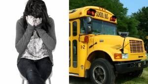 Nastolatka dostała okres w szkolnym autobusie, wtedy kolega podszedł do niej i p